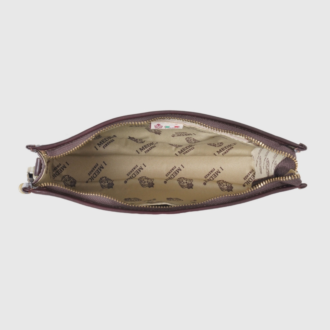 Túi Clutch Da Vacchetta Cao Cấp Medici Of Florence 76-Fondant màu Nâu Đen