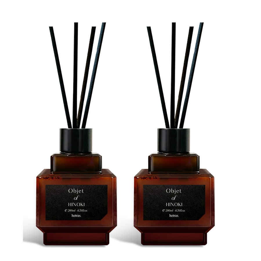 Set 2 chai tinh dầu khuếch tán Hetras Objet Diffuser Hinoki 2 x 200ml